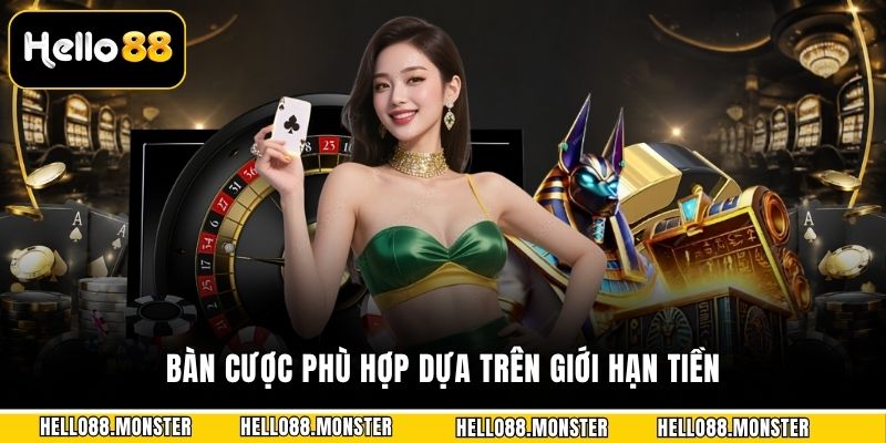Bàn cược phù hợp dựa trên giới hạn tiền