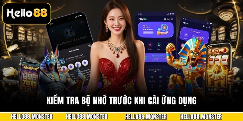Kiểm tra bộ nhớ trước khi cài ứng dụng